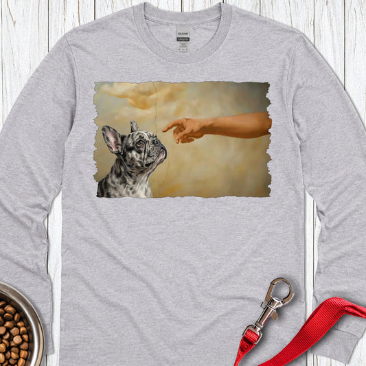 God Creates Merle Frenchie Long Sleeve — Sport Grey