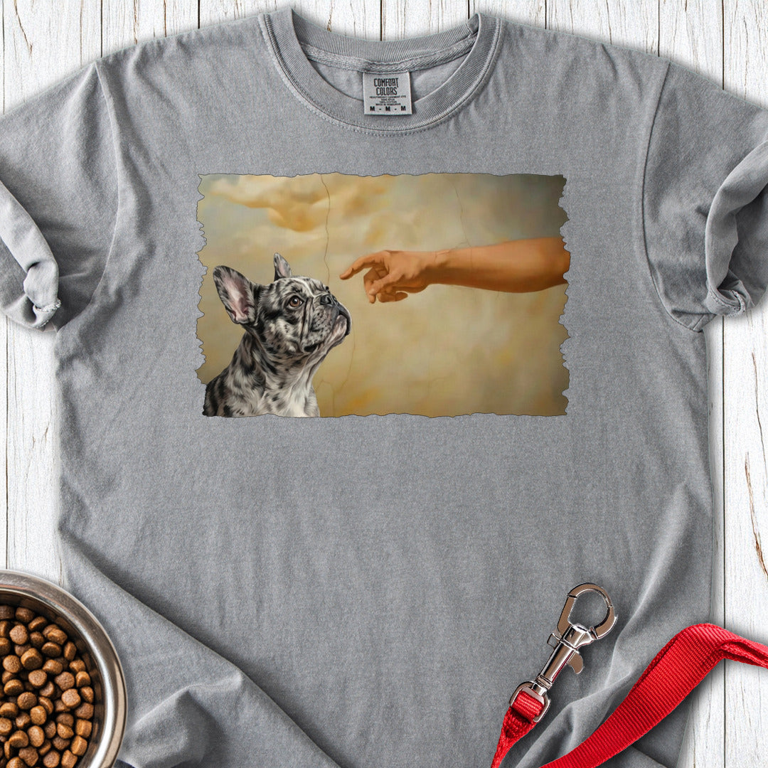 God Creates Merle Frenchie Premium Tee — Grey