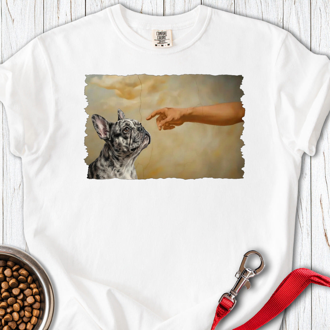 God Creates Merle Frenchie Premium Tee — White