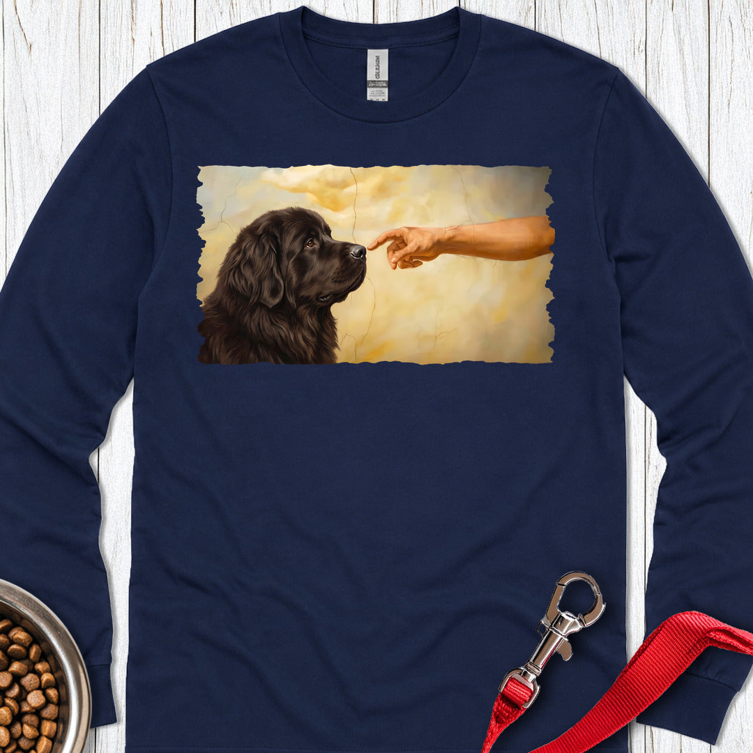 God Creates Newfoundland Long Sleeve — Navy