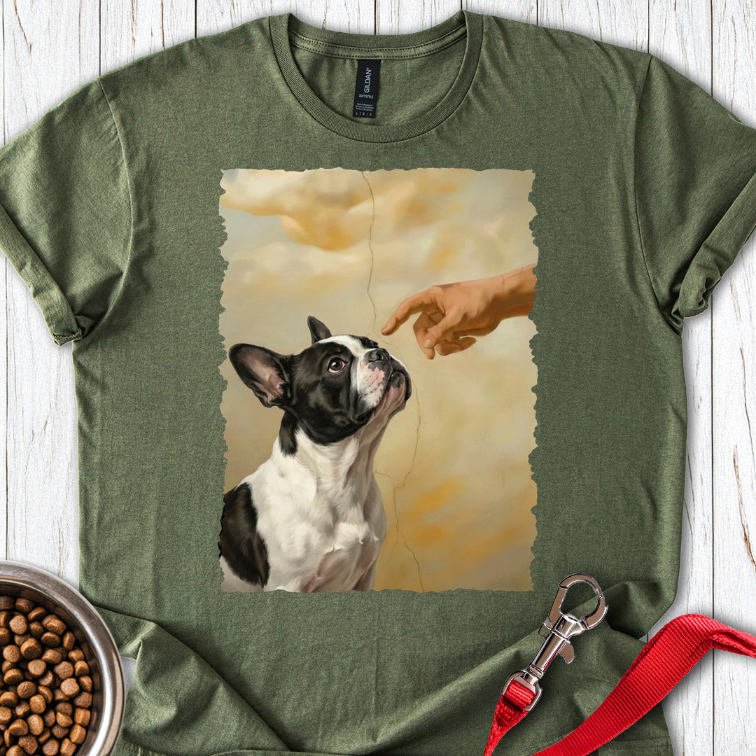 God Creates Piebald French Bulldog Military Green