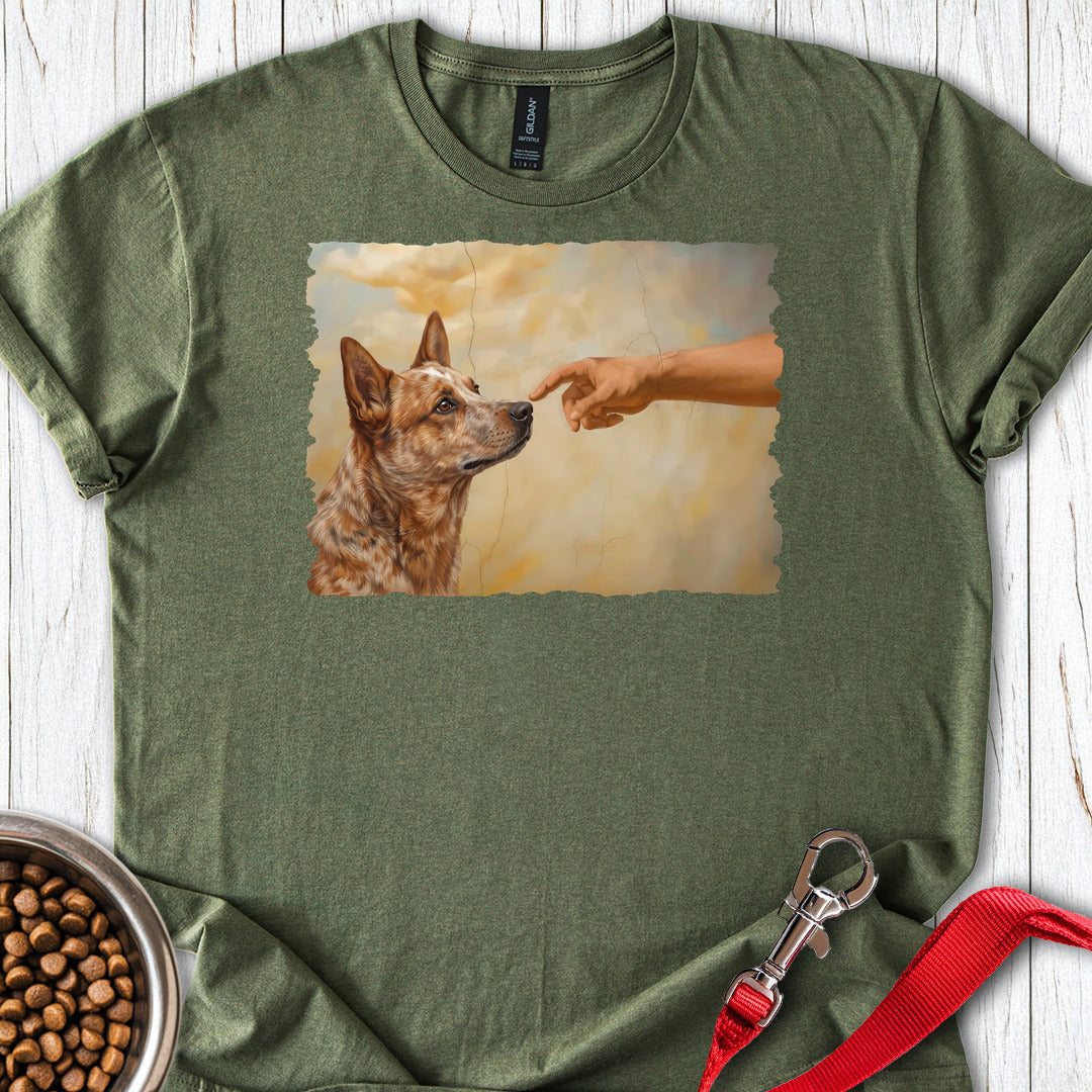 God Creates Red Heeler — Military Green