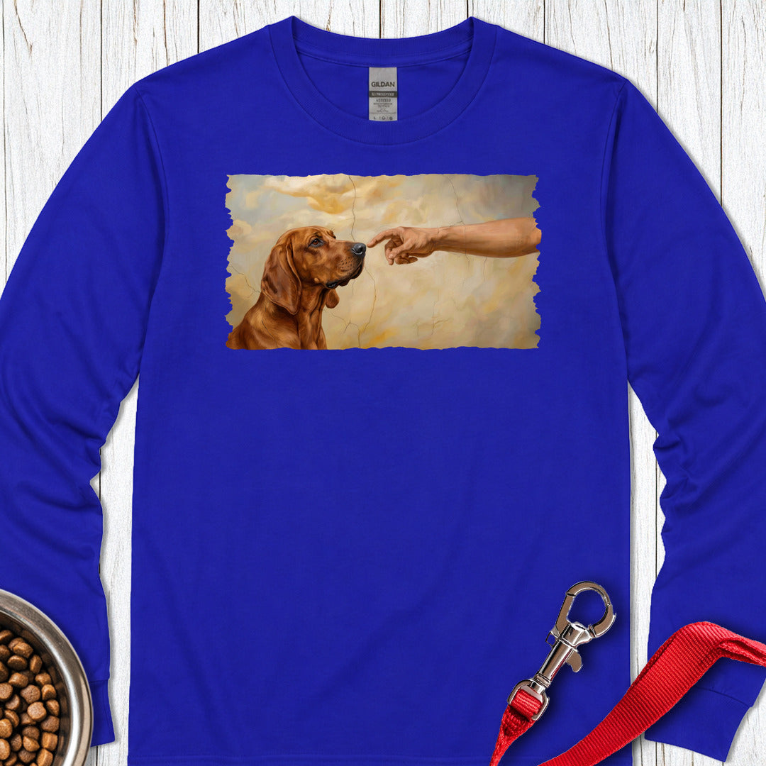 God Creates Redbone Coonhound Long Sleeve — Royal