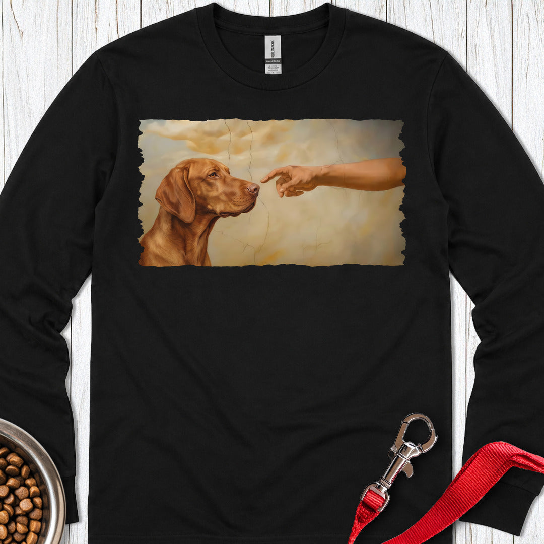 God Creates Vizsla Long Sleeve — Black