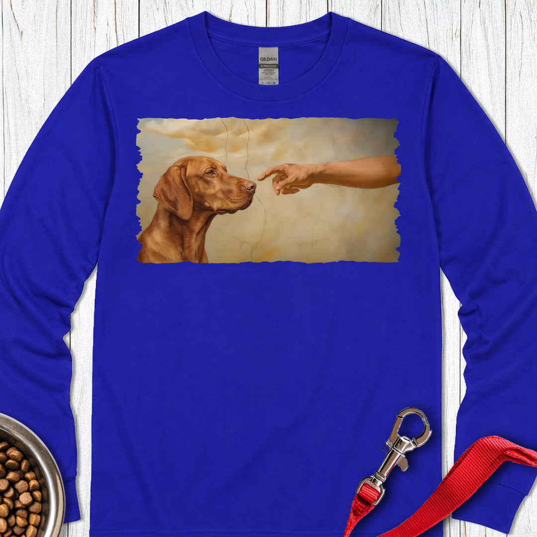 God Creates Vizsla Long Sleeve — Royal