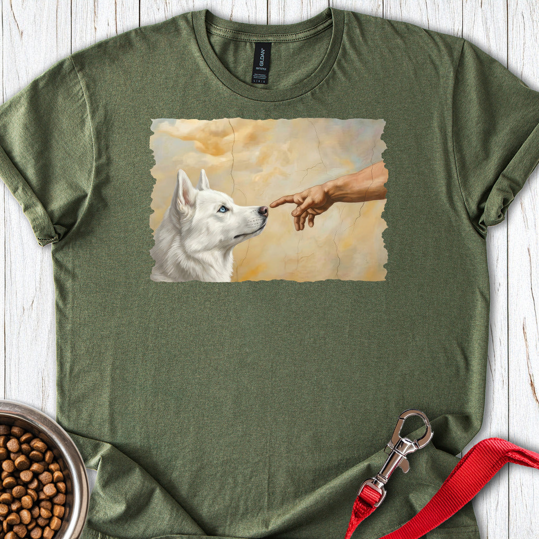 God Creates White Husky Military Green