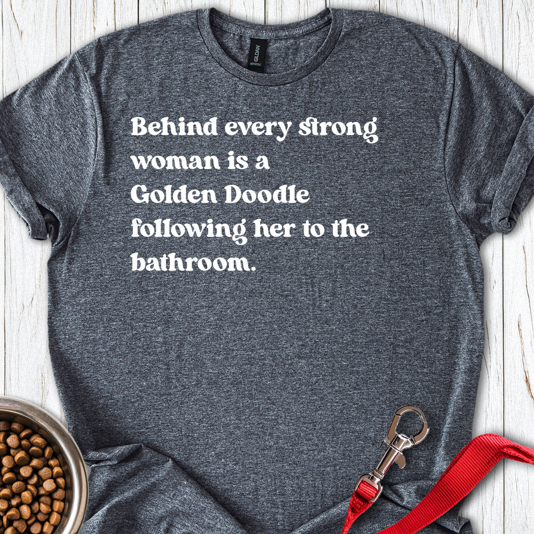 Golden Doodle Strong Woman — Dark Heather
