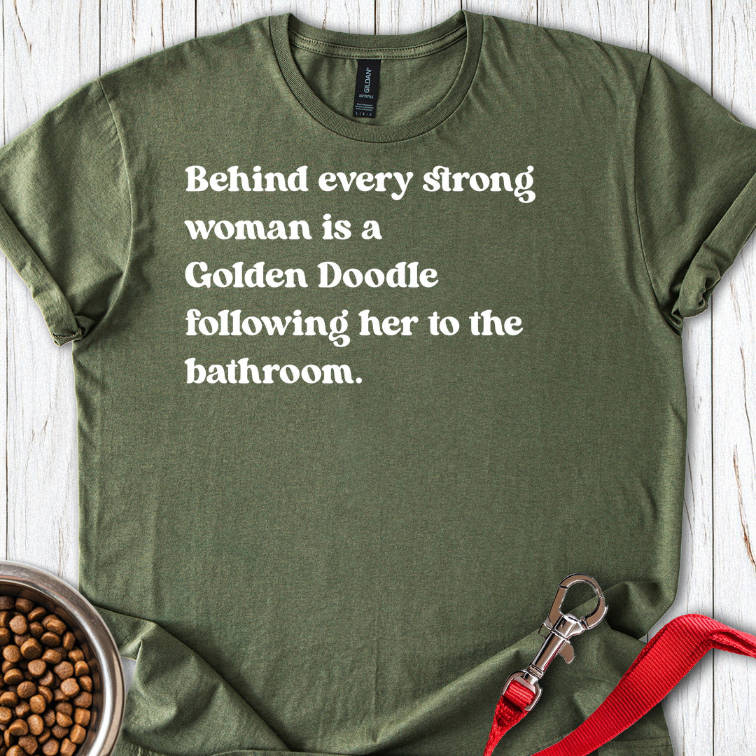 Golden Doodle Strong Woman — Military Green