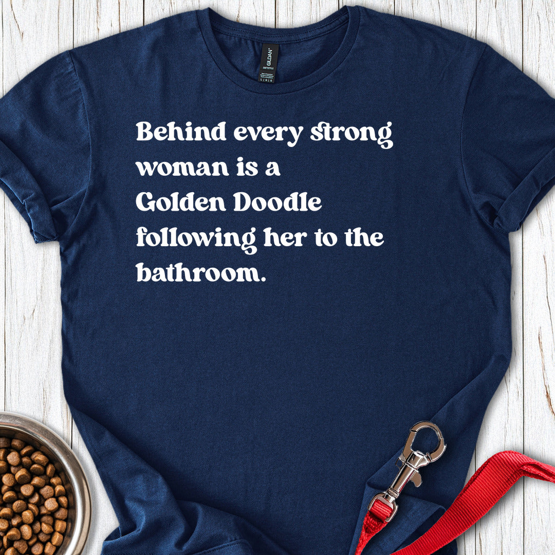 Golden Doodle Strong Woman — Navy