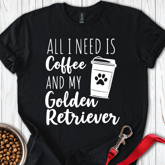 Golden Retriever and Coffee Black