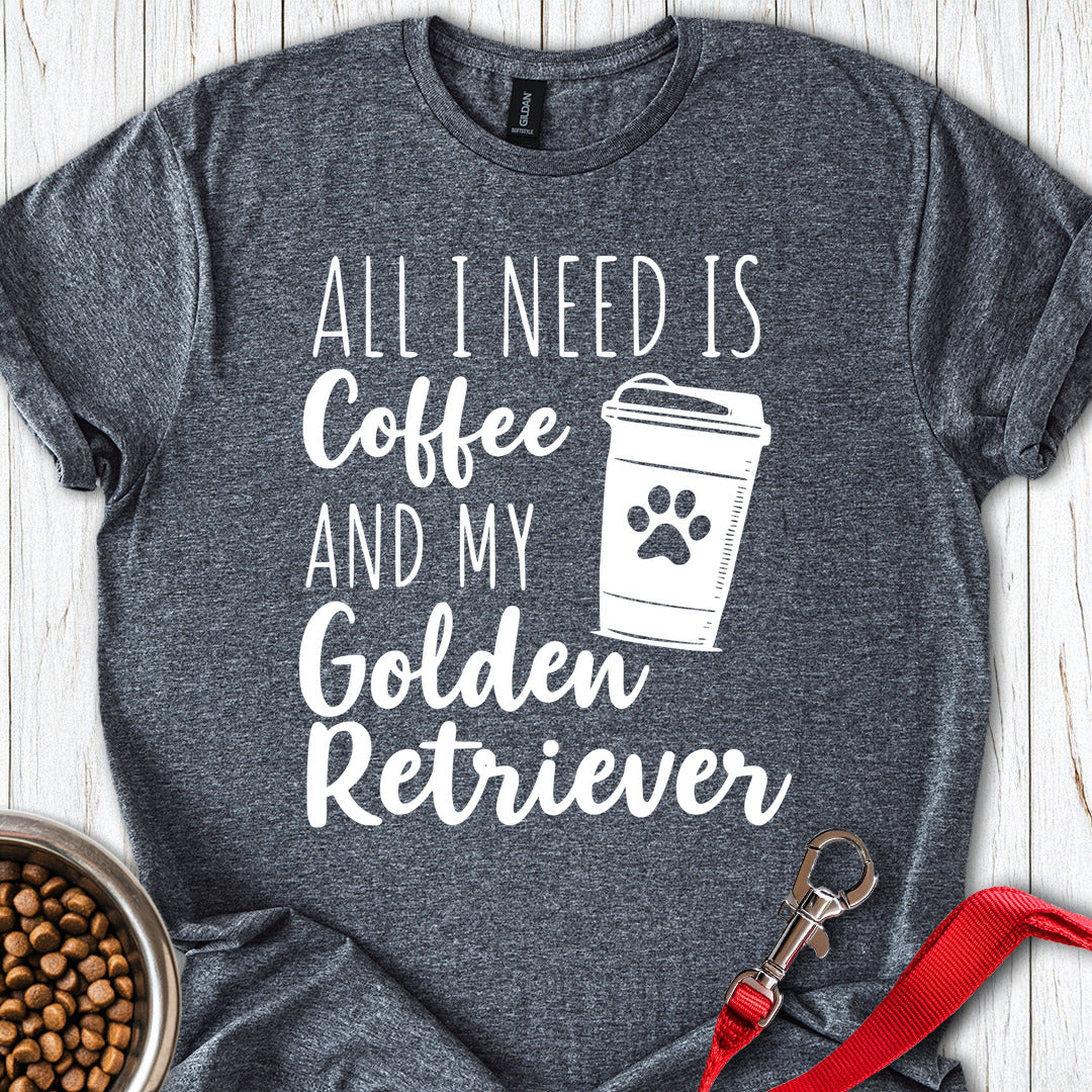Golden Retriever and Coffee Dark Heather