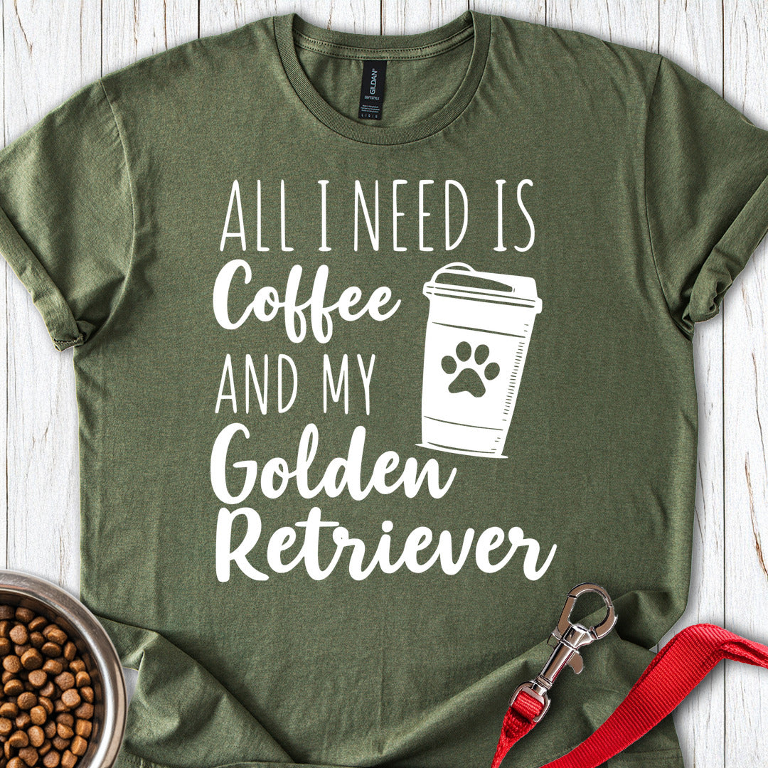 Golden Retriever and Coffee Military Green