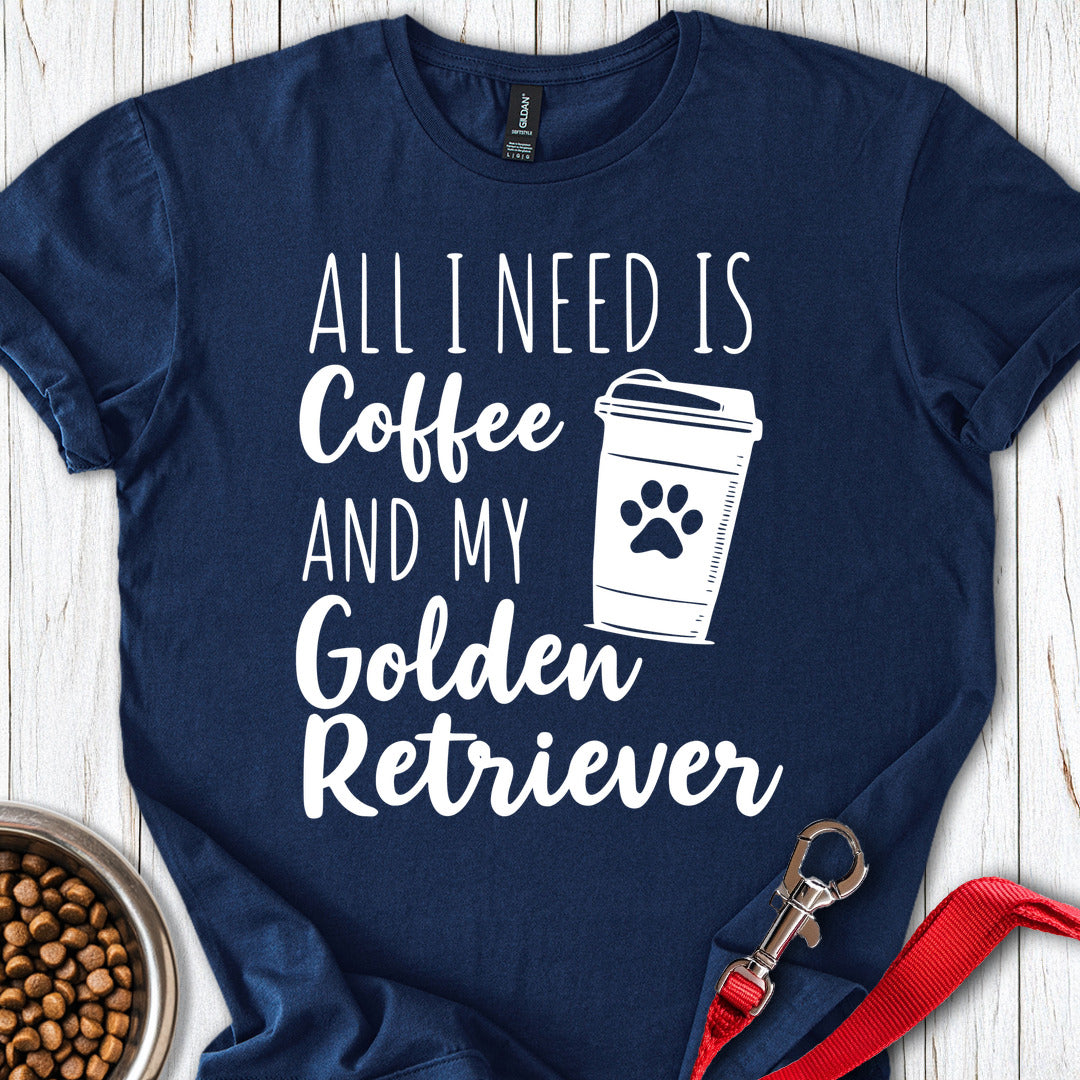 Golden Retriever and Coffee Navy