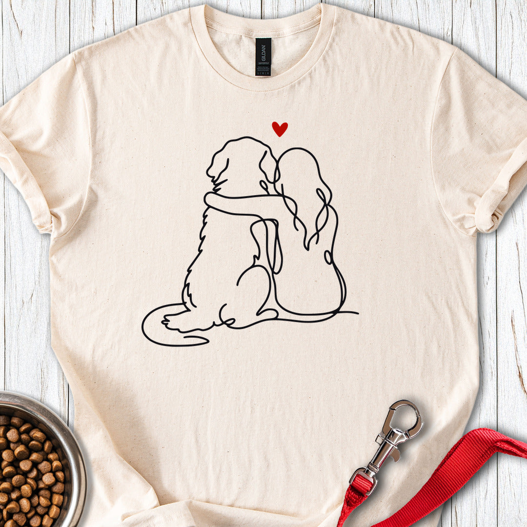 Golden Retriever and Girl Pink — Natural