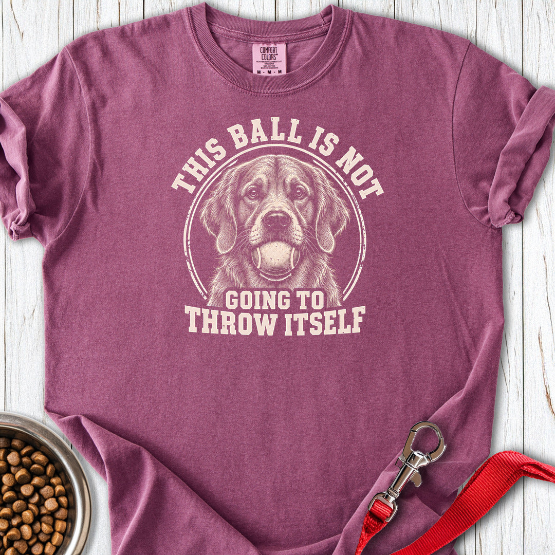 Golden Retriever Ball Premium Tee — Berry