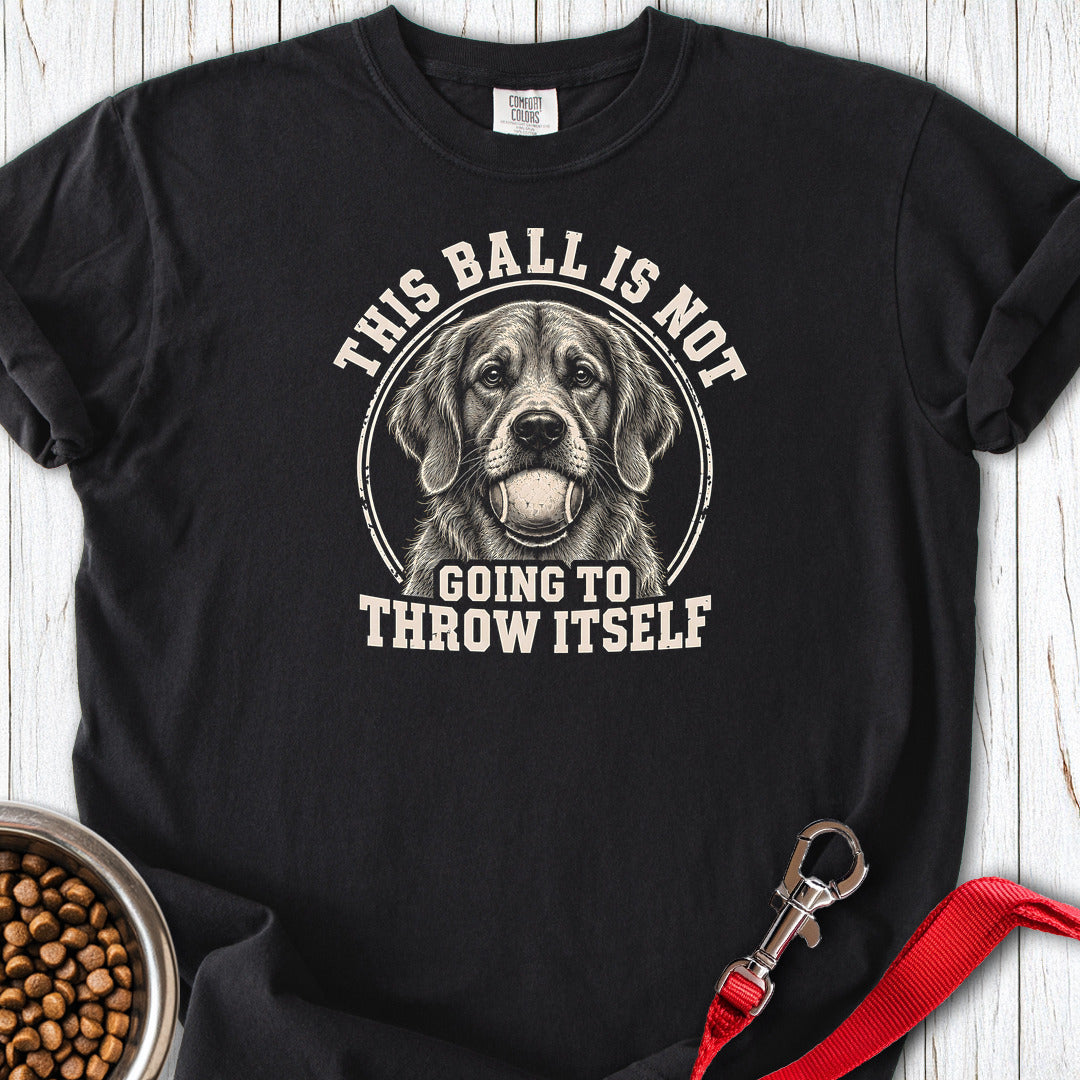 Golden Retriever Ball Premium Tee — Black