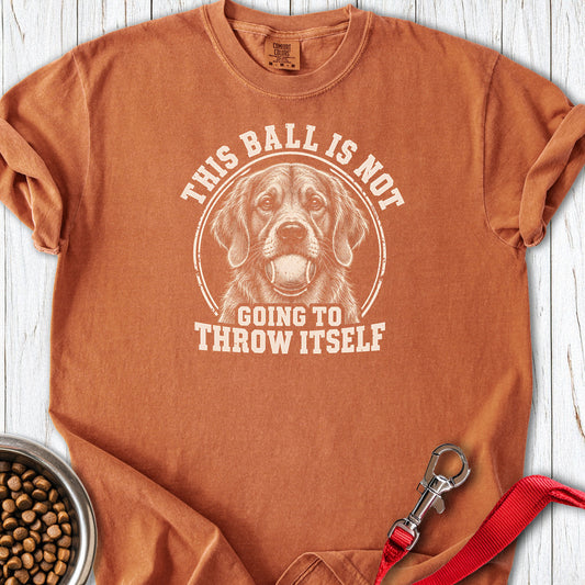 Golden Retriever Ball Premium Tee — Yam