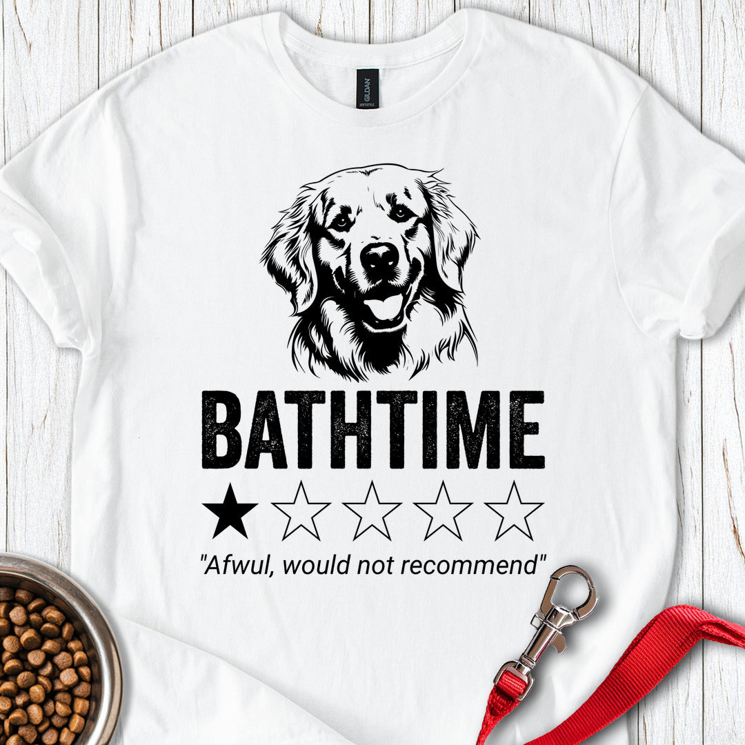 Golden Retriever Bathtime Review White