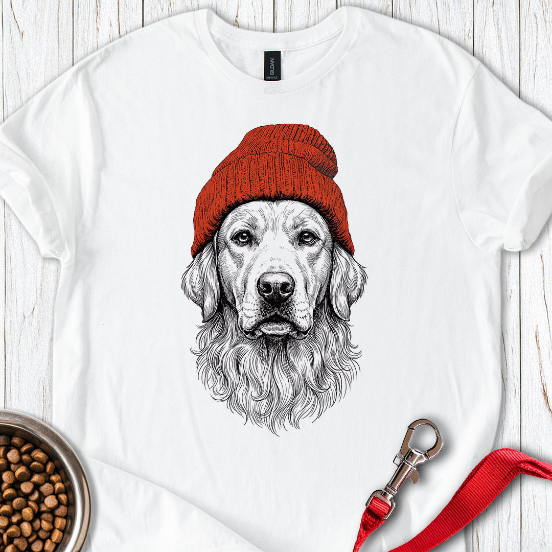Golden Retriever Beanie White