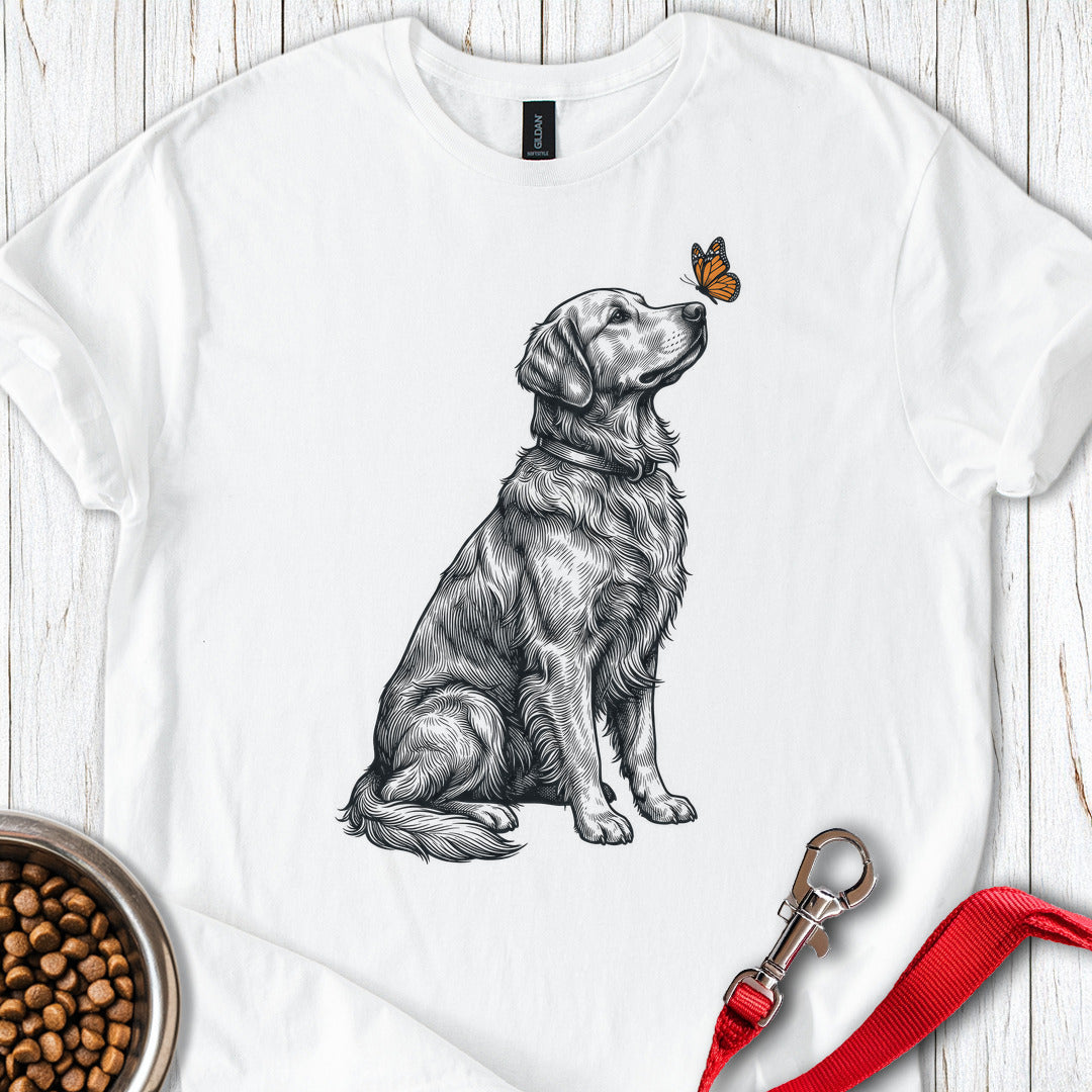 Golden Retriever Butterfly White