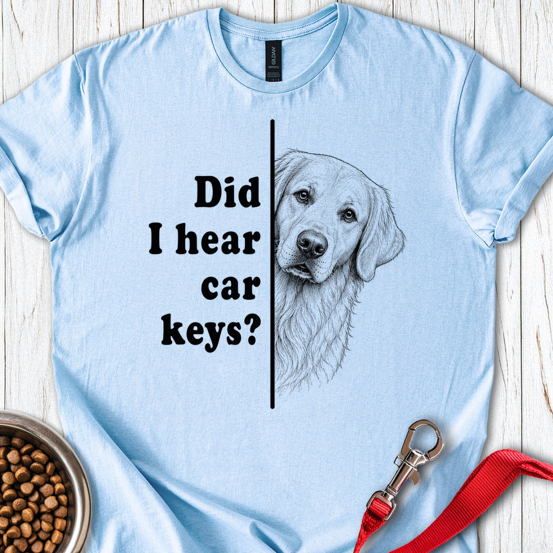 Golden Retriever Car Keys Light Blue