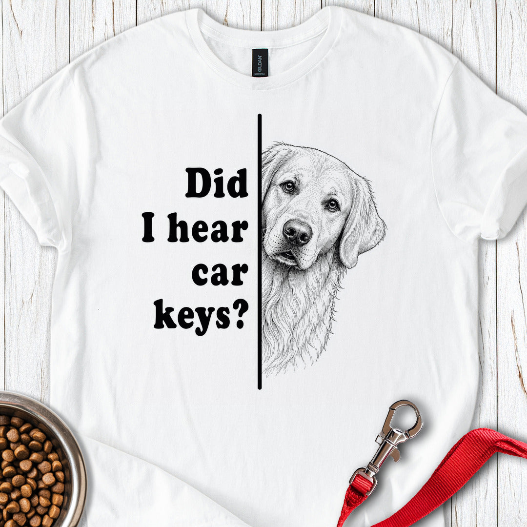 Golden Retriever Car Keys White