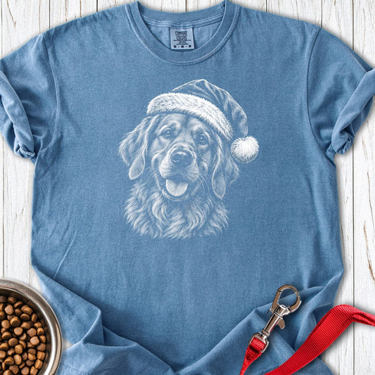 Golden Retriever Christmas Premium Tee Blue Jean