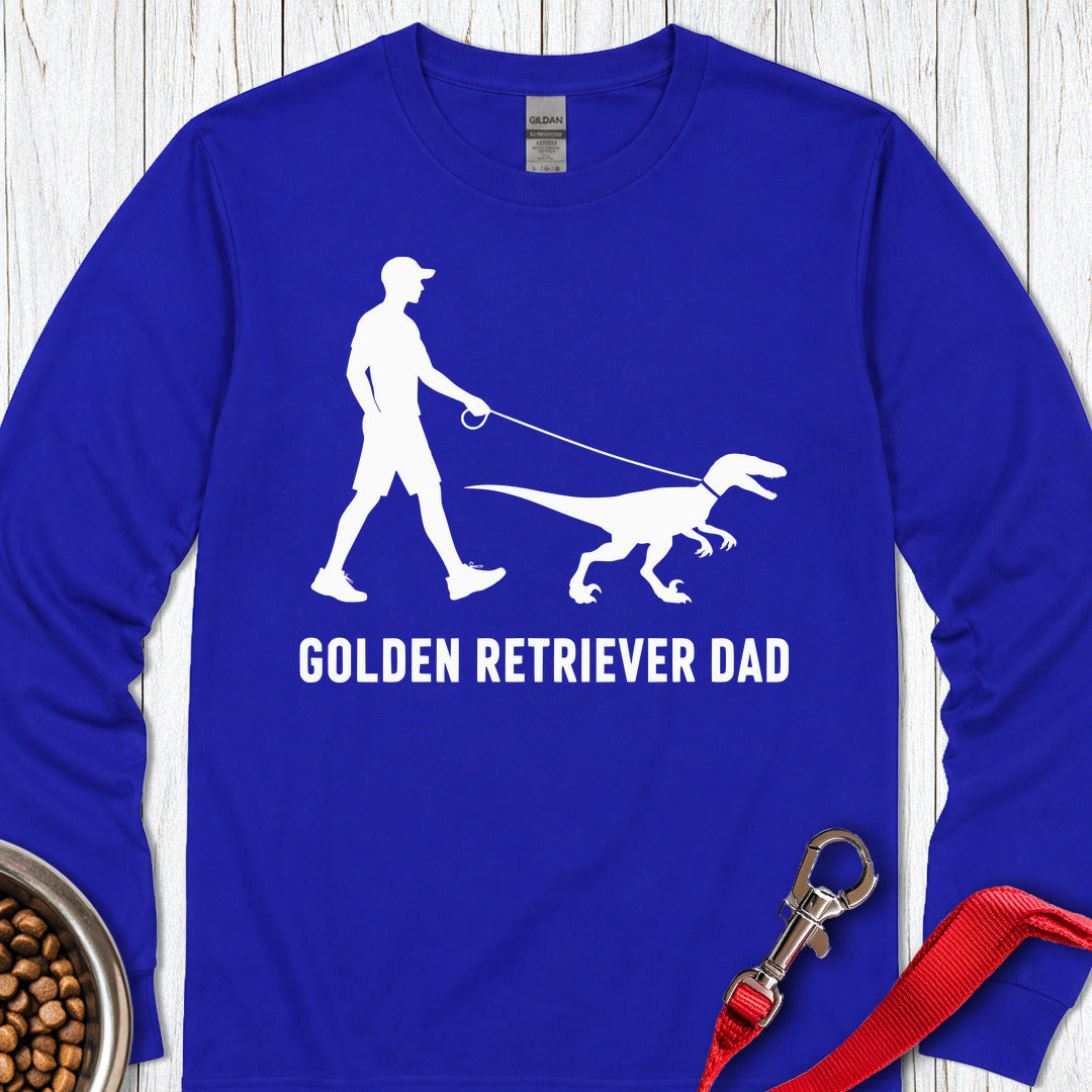 Golden Retriever Dad Velociraptor Long Sleeve — Royal