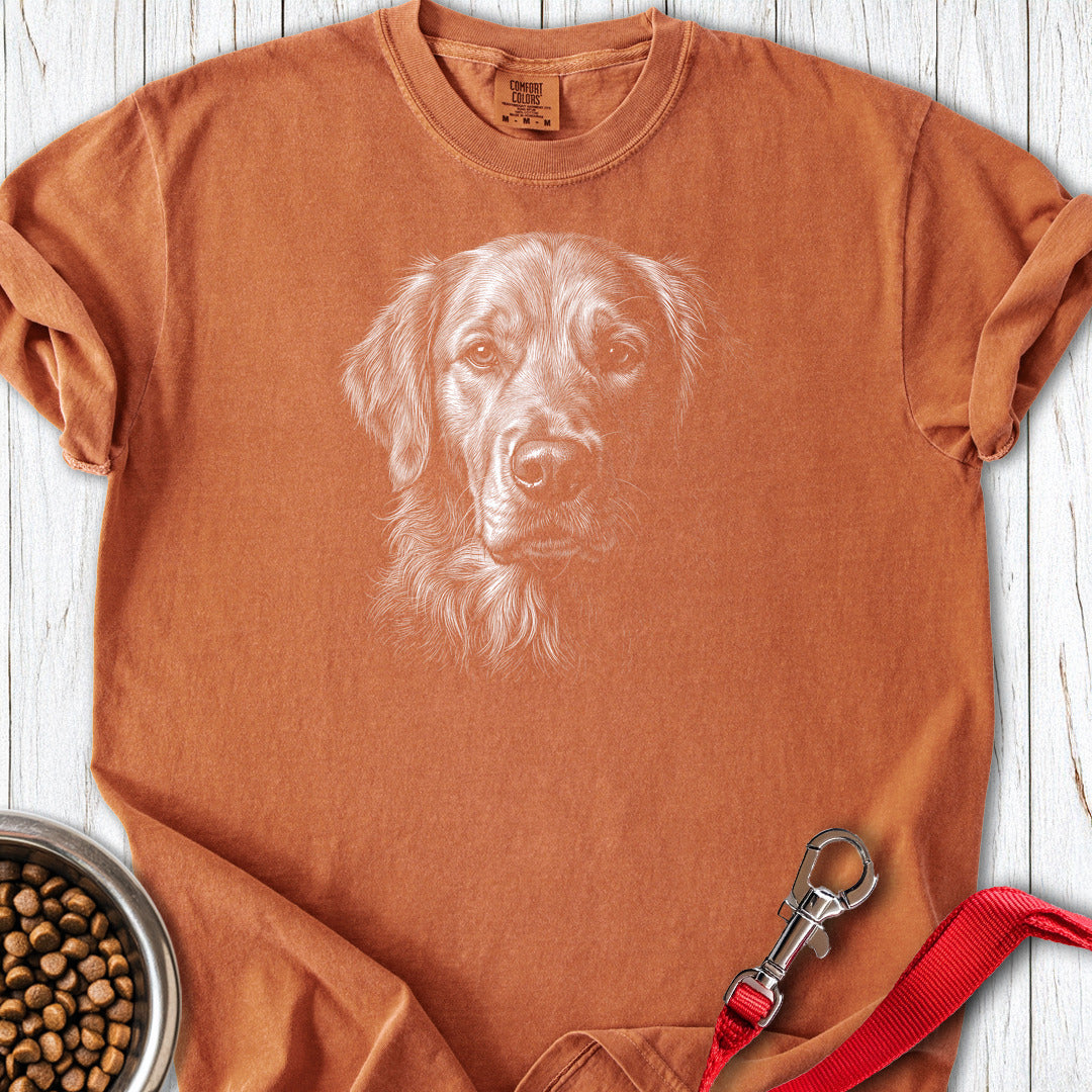 Golden Retriever Engraved Premium Tee — Yam