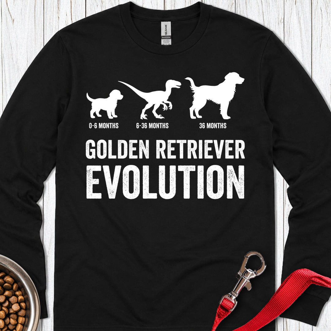 Golden Retriever Evolution Long Sleeve — Black
