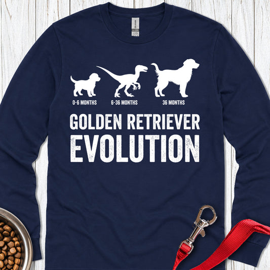 Golden Retriever Evolution Long Sleeve — Navy