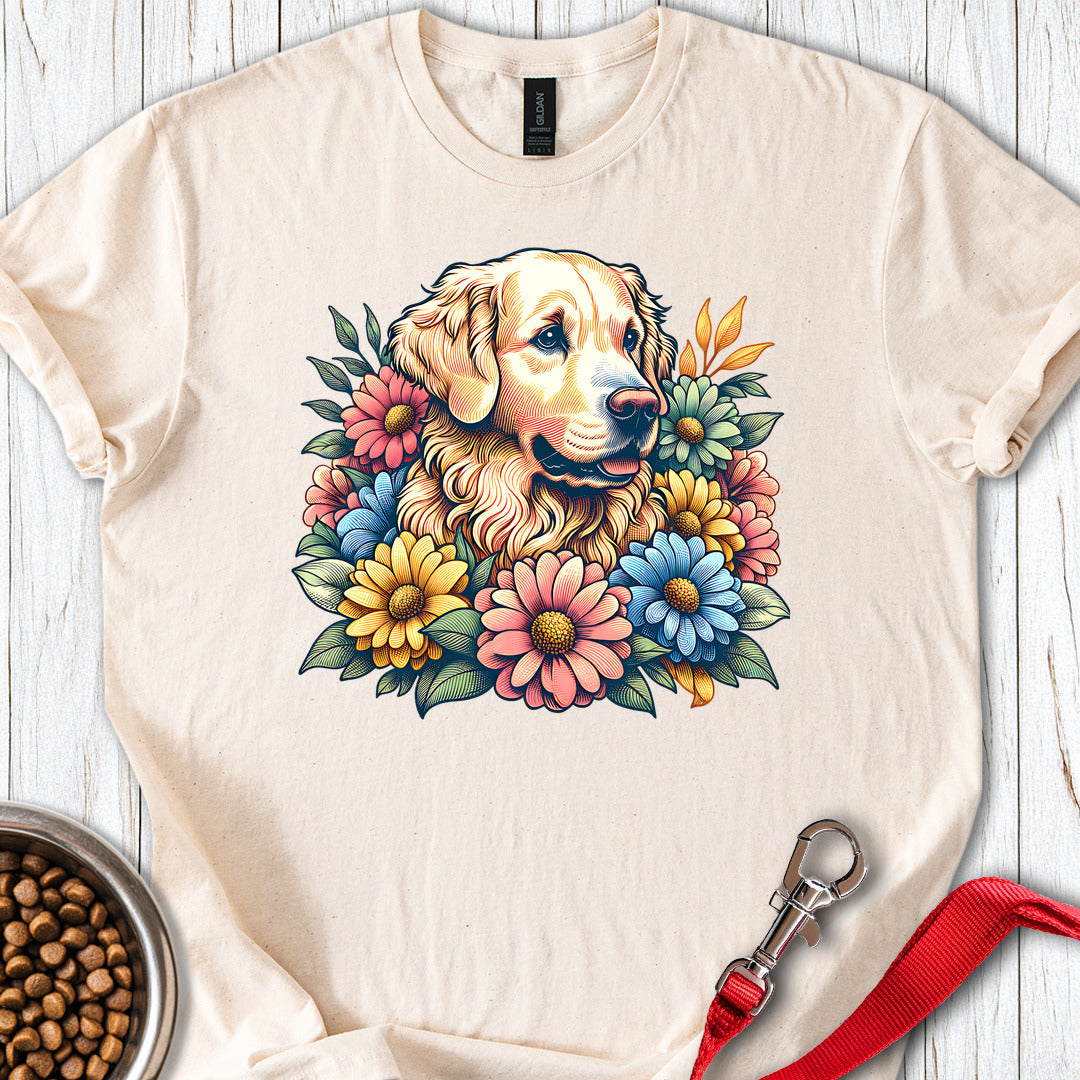 Golden Retriever Flower Natural