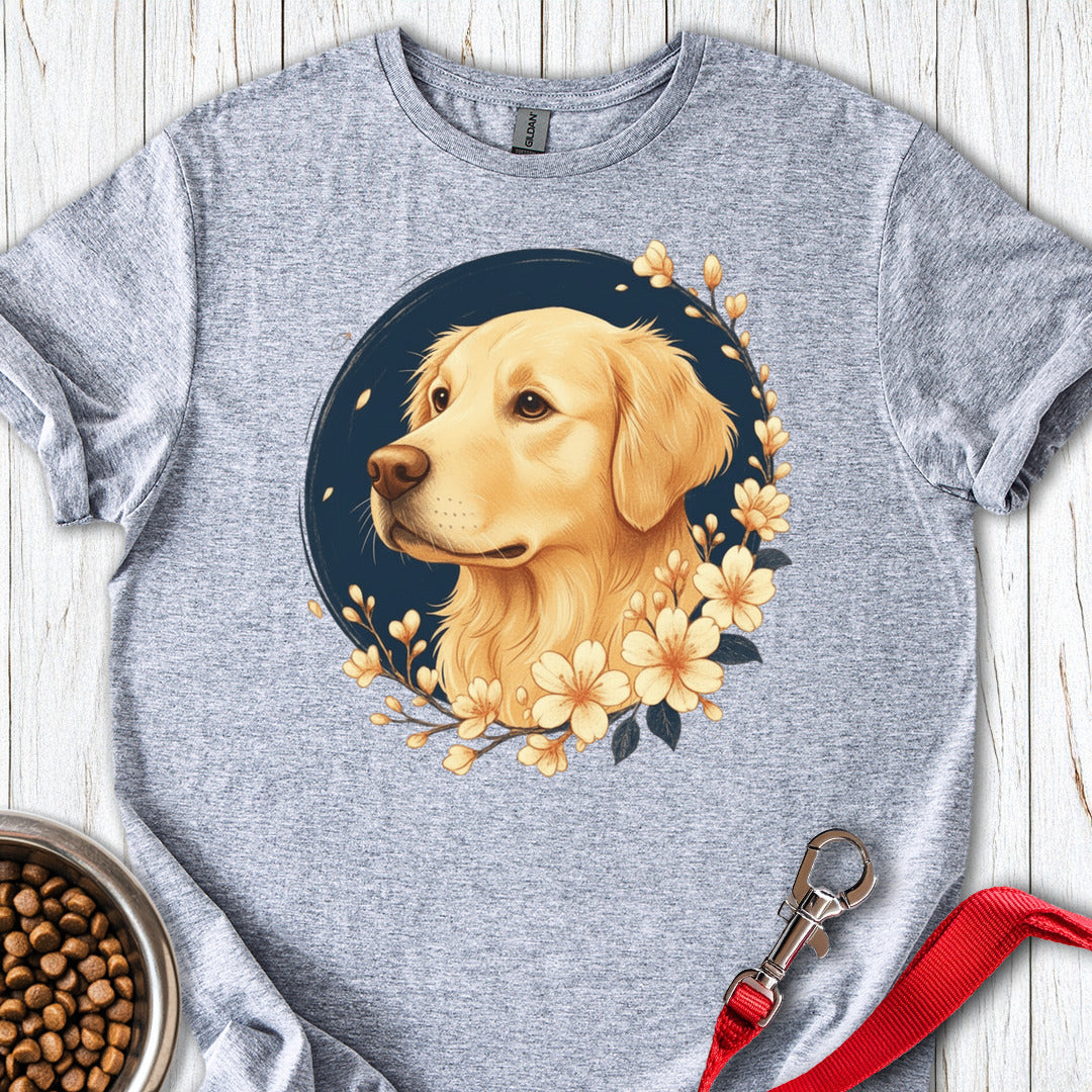 Golden Retriever Flower Sport Grey