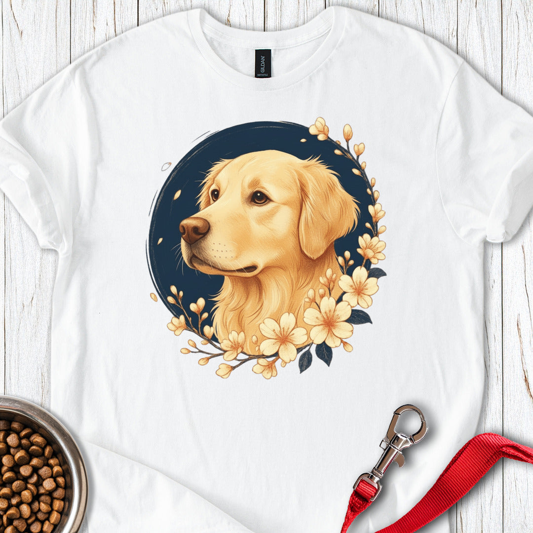 Golden Retriever Flower White