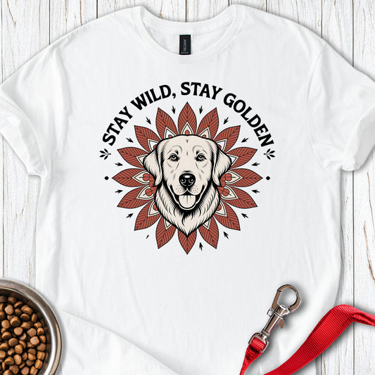 Golden Retriever Flower White