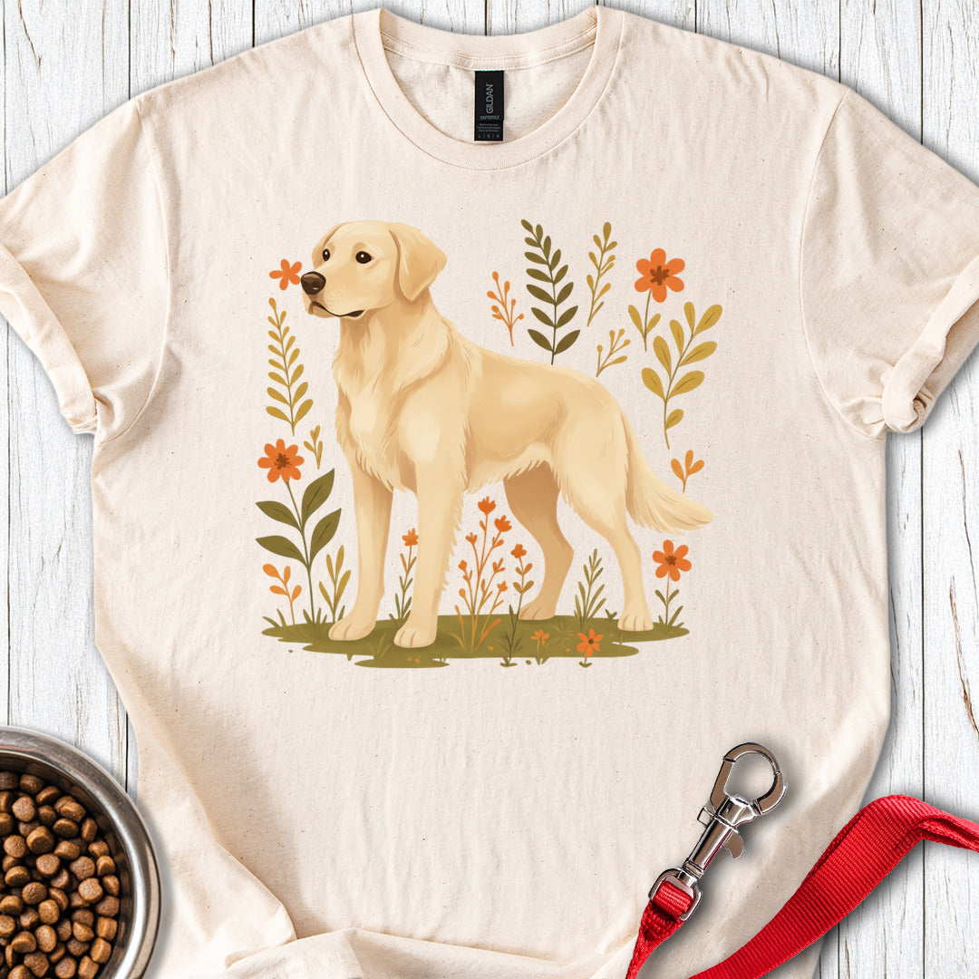 Golden Retriever Flower Boho Natural