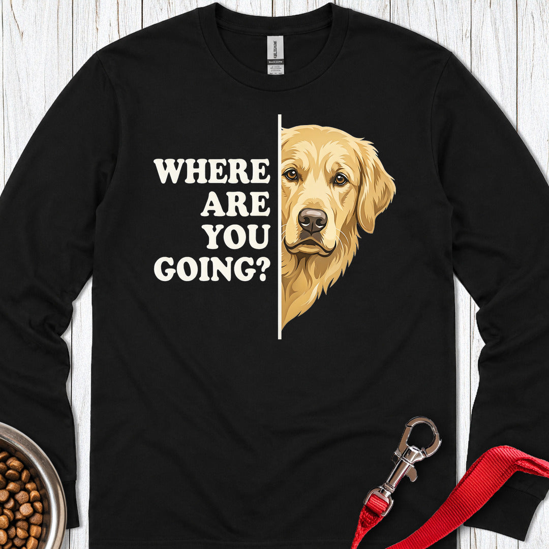 Golden Retriever Following Long Sleeve — Black