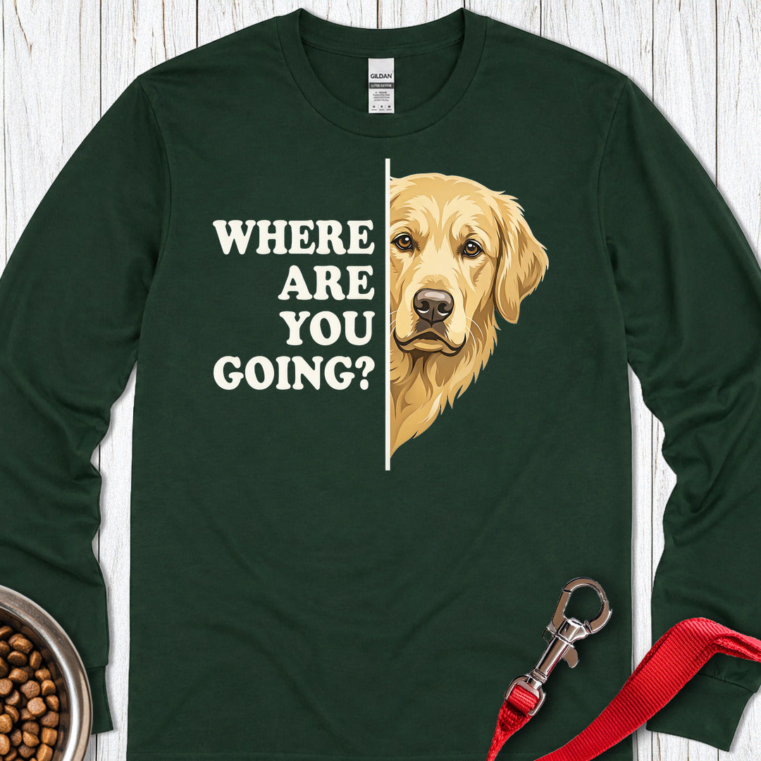 Golden Retriever Following Long Sleeve — Forest Green