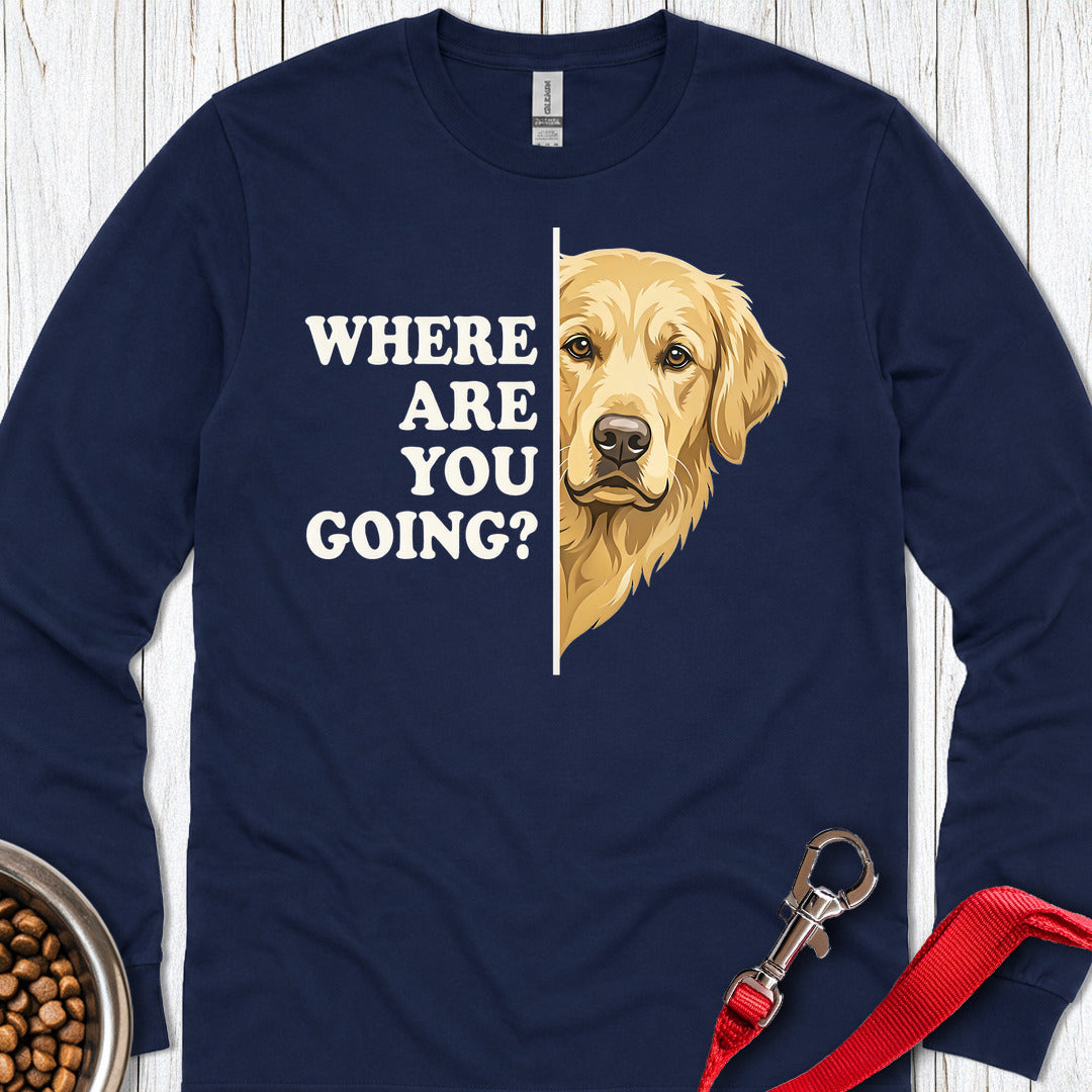 Golden Retriever Following Long Sleeve — Navy