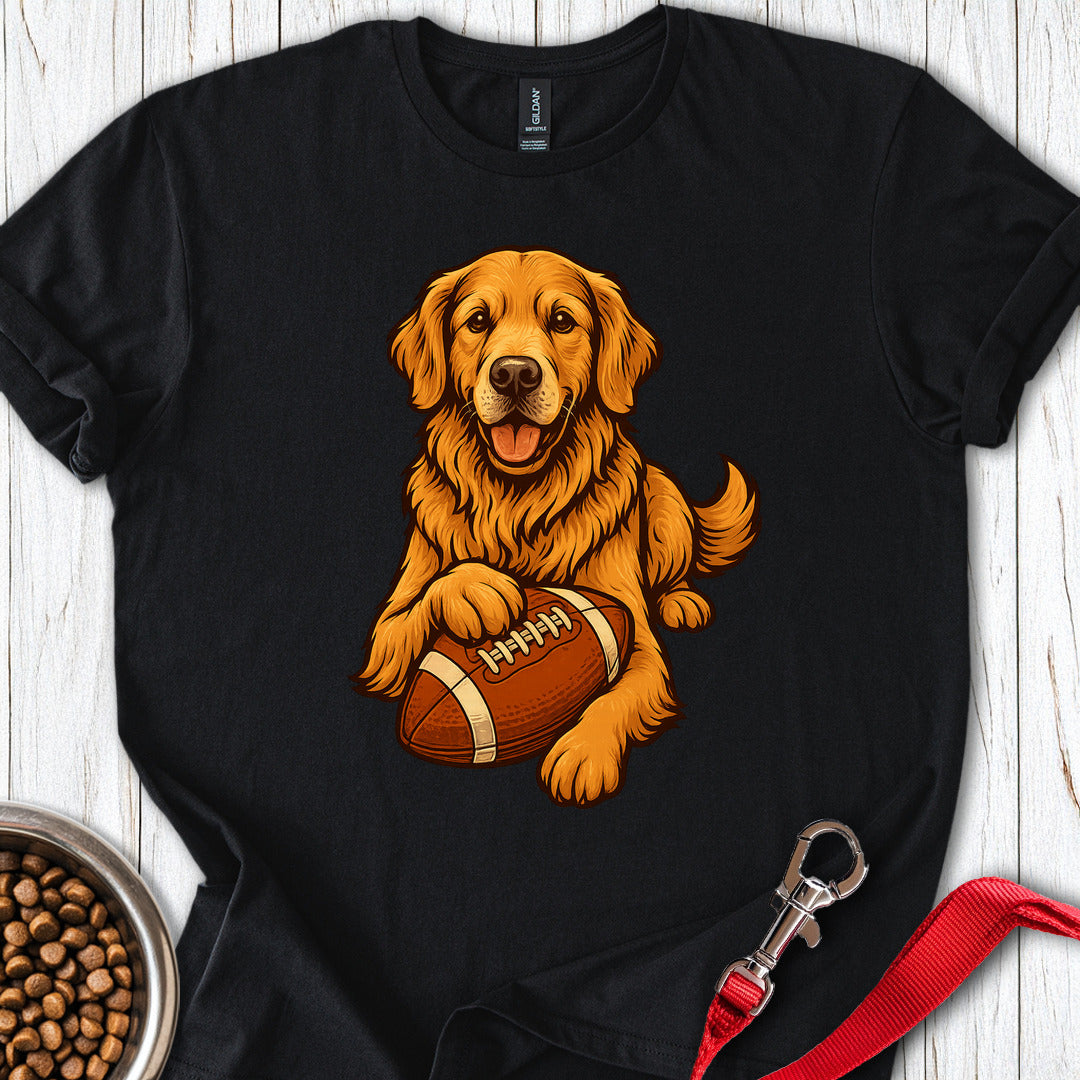 Golden Retriever Football Black