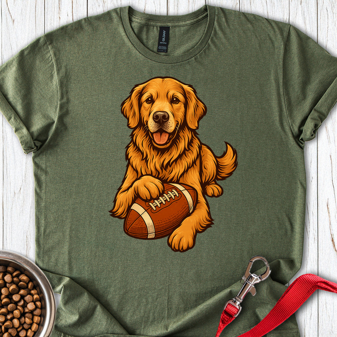 Golden Retriever Football Military Green