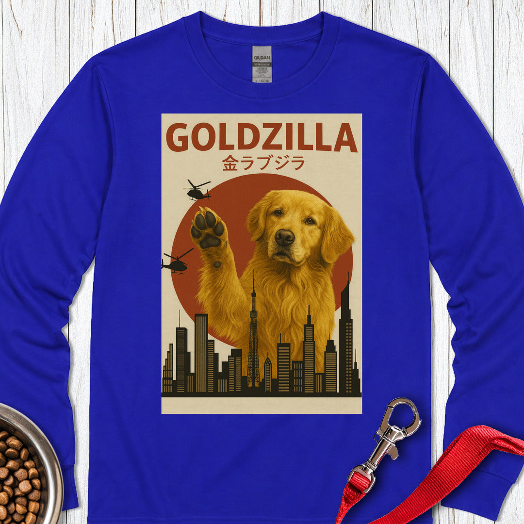 Golden Retriever Goldzilla Long Sleeve — Royal