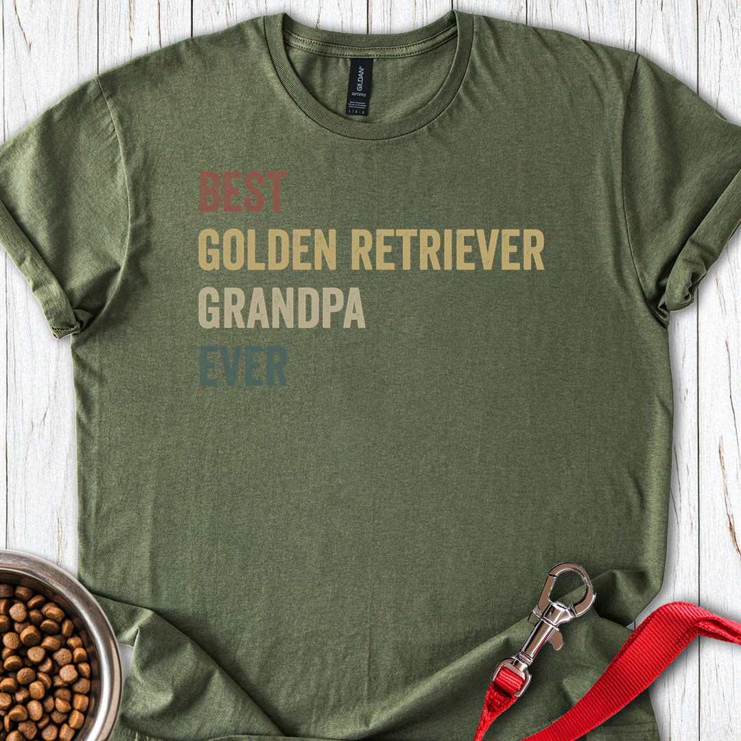Golden Retriever Grandpa Military Green