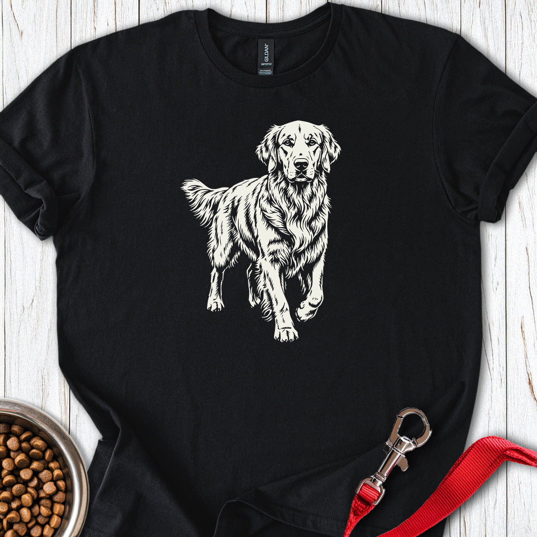 Golden Retriever Graphic Black