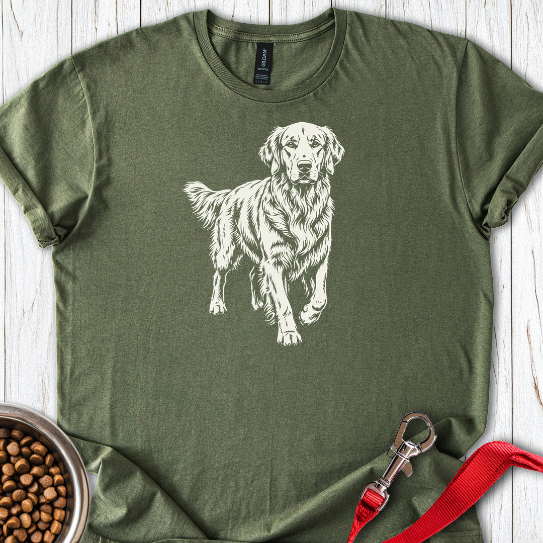 Golden Retriever Graphic Military Green