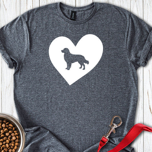 Golden Retriever Heart Dark Heather