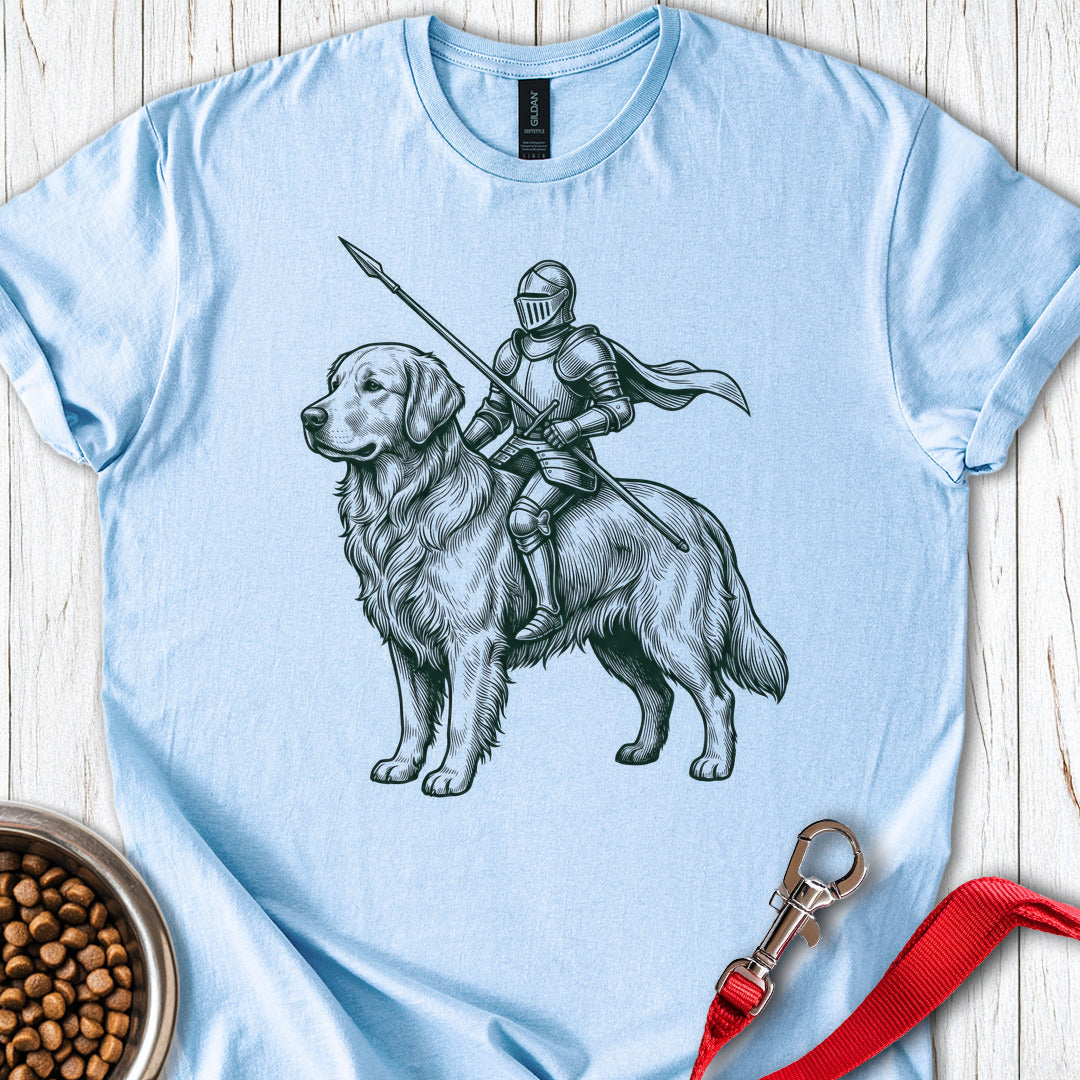 Golden Retriever Knight Light Blue
