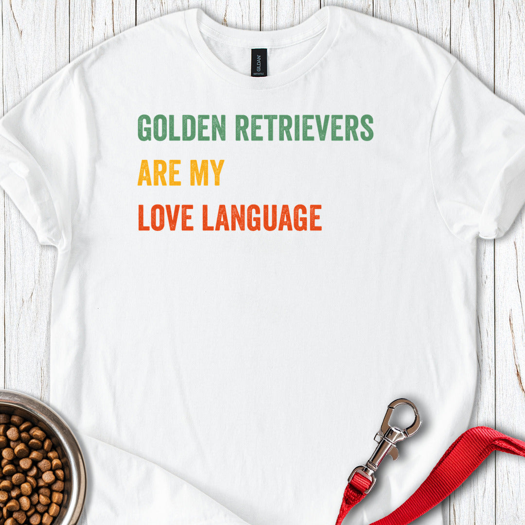 Golden Retriever Love Language White