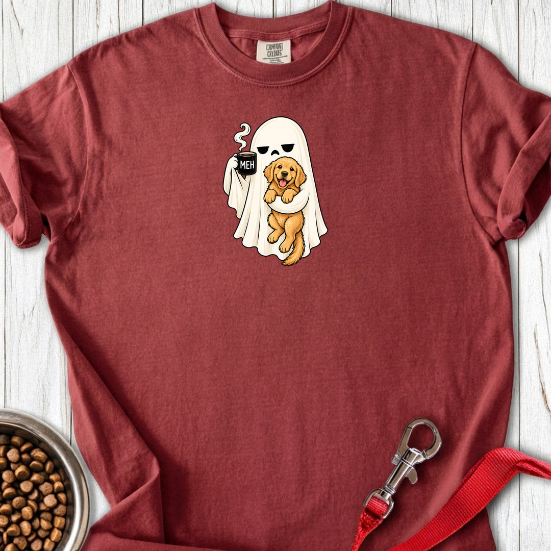 Golden Retriever Meh Ghost Premium Tee — Brick