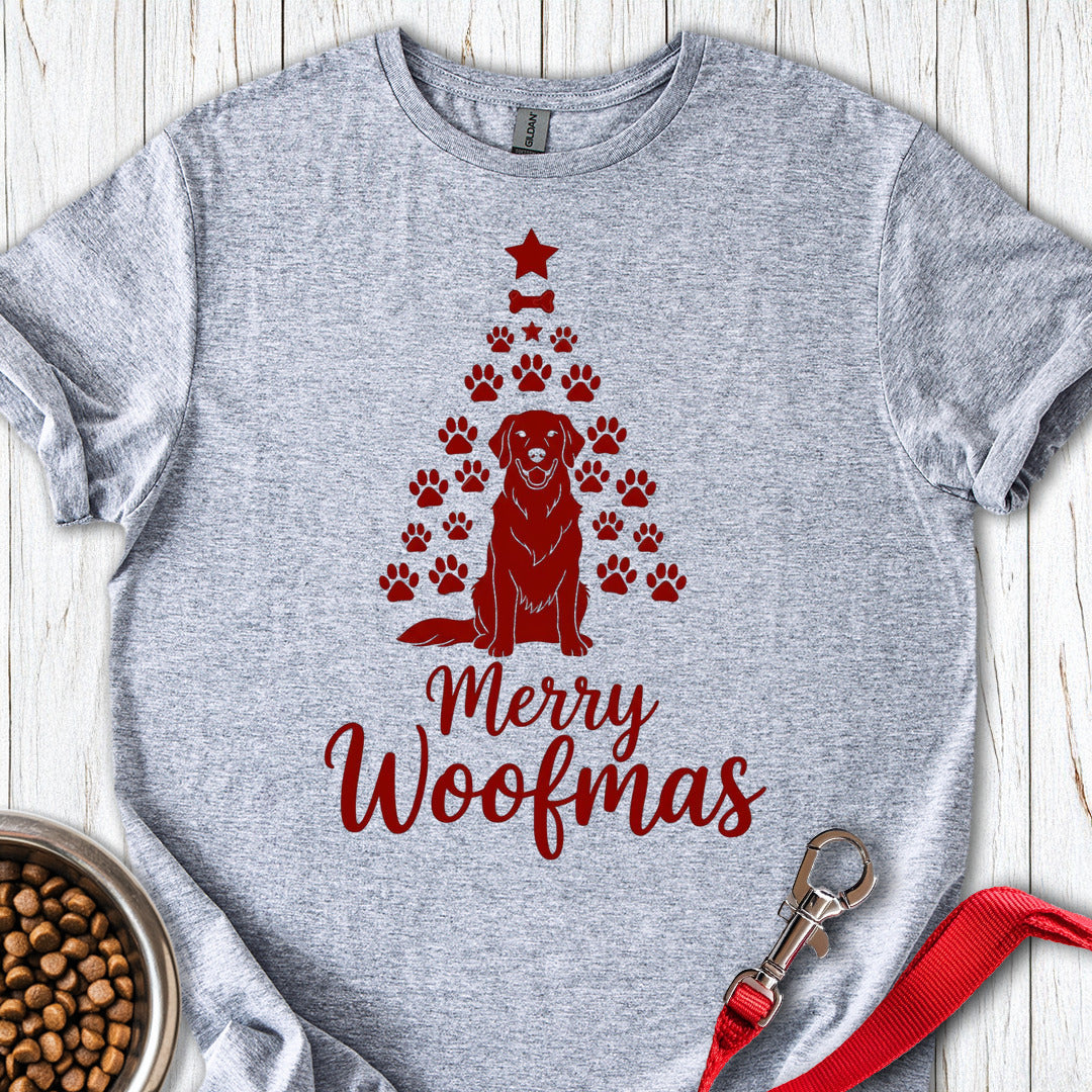 Golden Retriever Merry Woofmas Christmas Sport Grey